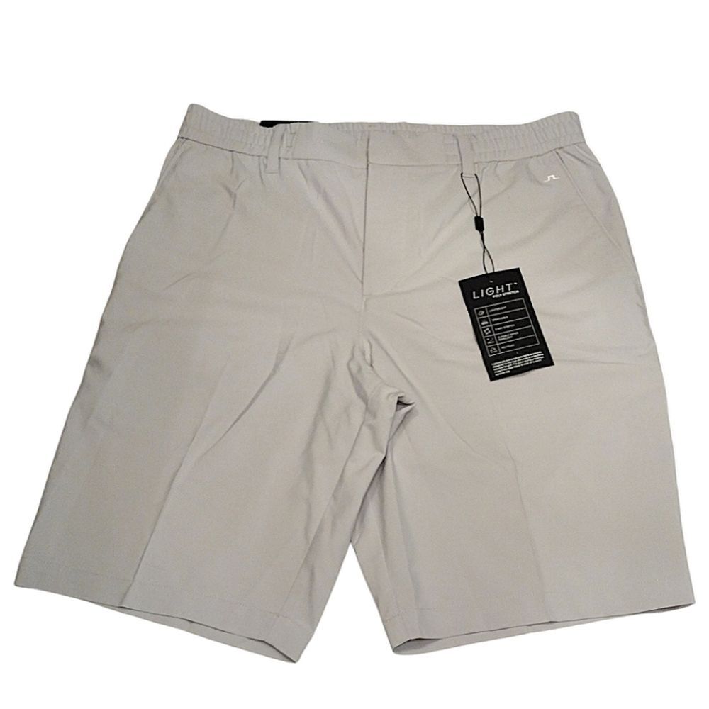 J. LINDEBERG Dex-Light Poly Stretch Shorts, Size 34, Stone Grey, NWT